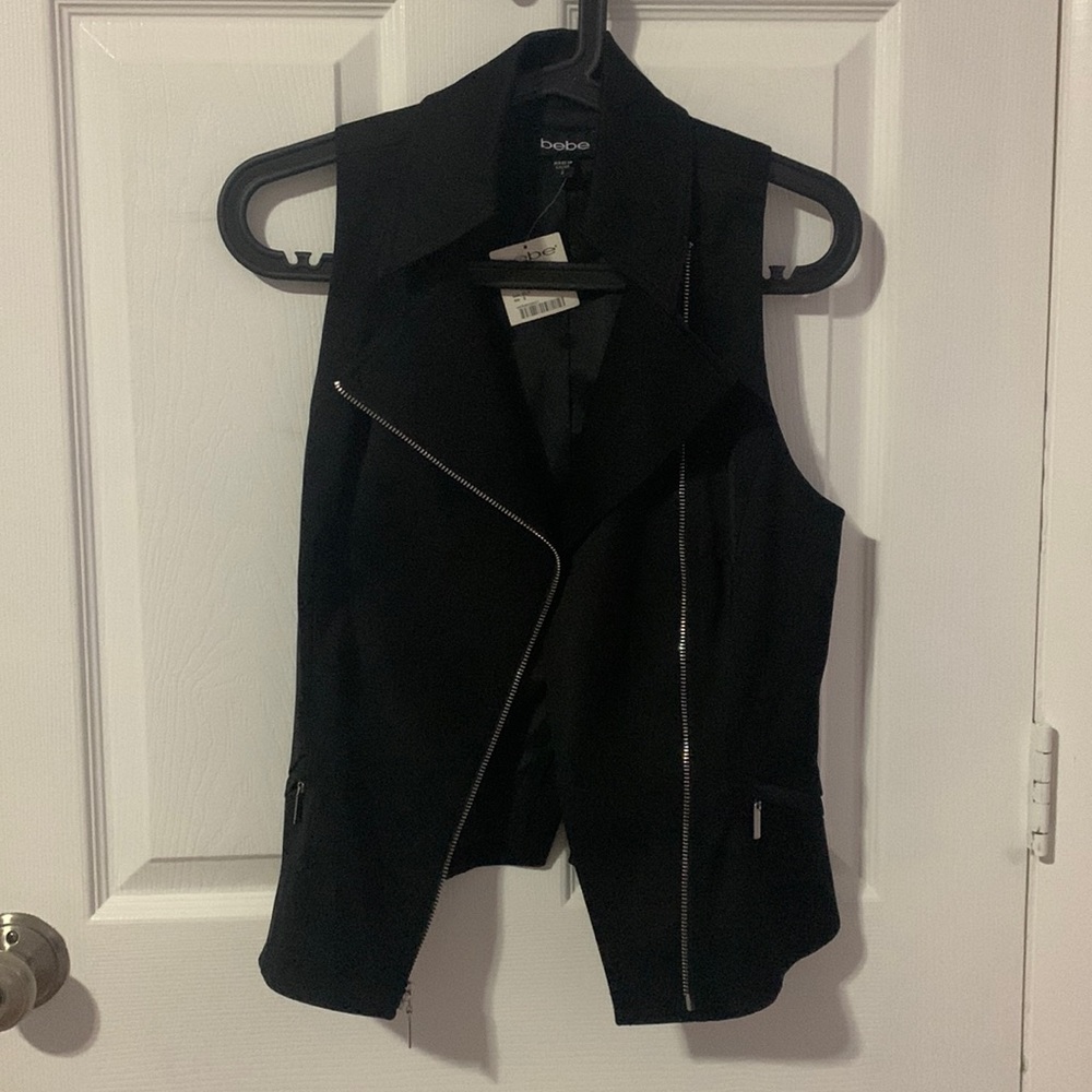 Bebe black collared Vest